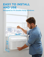 midea 8,000 btu smart inverter air conditioner window on a desk or shelf