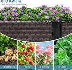 Large Planters for Outdoor Plants 14" Tall Planter Box, Raised Beds for Gardening Self Watering, Elevated Planter Box with Legs, Rectangular Garden Planters for Outdoor Plants Flowers, 94.4"L x 15.7"W