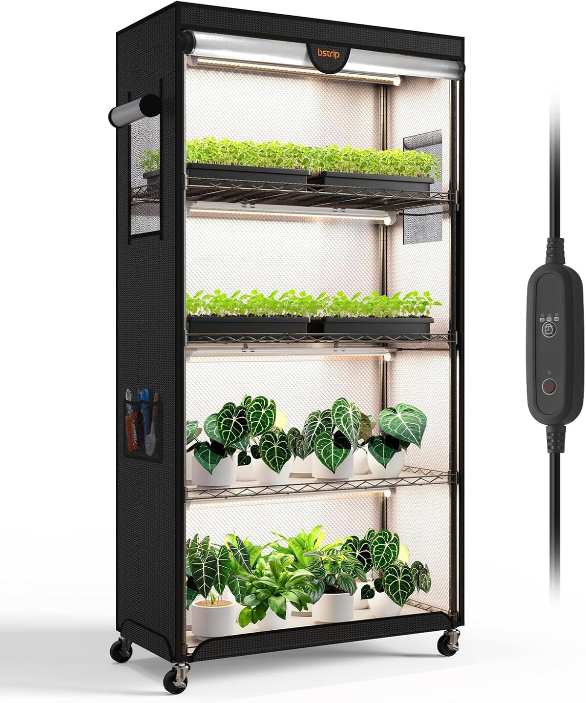 bstrip indoor greenhouse with grow light oxford cover, main product view