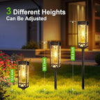 KOOPER Taller Solar Pathway Lights Outdoor, 4 Pack Upgraded Brighter Solar Garden Lights Solar Powered, Up To 15 Hours Outdoor Solar Lights for Yard Landscape Lighting Path Walkway Driveway Sidewalk