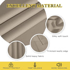 NICETOWN Blackout Curtains 63 inches Long for Living Room Bedroom, Grommet Thermal Insulated Room Divider Drape Window Treatment for Sliding Patio Door, W100 x L63, 1 Panel, Taupe