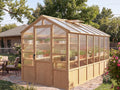 heavy duty walk-in wooden greenhouse kit, 4mm polycarbonate, main product view