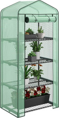4 tier mini greenhouse indoor outdoor with pe, main product view