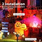 Solar Spot Lights Outdoor Color Changing, [7 Mode/6 Pack] Christmas Landscape Spotlights, Solar Lights Outdoor Waterproof, Solar Led Powered Flood Light for Outside Pathway Yard Garden Walkway
