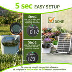 solar drip irrigation system, auto plant waterer for, close-up detail