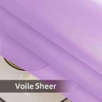 SpaceDresser Waterproof Outdoor Sheer Curtains for Patio - 2 Panels Rod Pocket Indoor Voile Sheer Curtain for Living Room,52W x 84L inch, Lavender