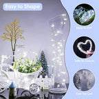 33Ft 100LED Fairy Lights Plug in, Waterproof String Lights Outdoor & Indoor 8 Modes with Timer, Christmas Light Bedroom Decor, Twinkle Light for Girl's Room Garden Christmas Decorations (Cool White)