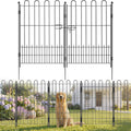 bepatio 5 panels arc metal tall garden fence, main product view