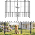 bepatio 5 panels arc metal tall garden fence, main product view