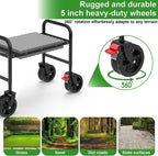 garden seat with 360° brake wheel: 3-in-1 rolling, package contents