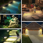 Linkind Solar Lights Outdoor StarRayS, Bright Solar Spot Lights Outdoor, IP67 Waterproof Spotlights for Landscape Garden Yard Walkway Patio Tree（Warm White, 6 Pack）