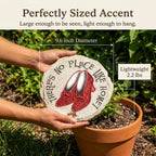 Spoontiques Ruby Slippers Stepping Stone - Wizard of Oz Decorative Garden Stone for Yard, Patio, Garden or Walkway - Outdoor or Indoor Home Decor