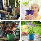 Oubest 30Pack Nursery Pots Plastic for Plants 6 inch Seedling with Drainage Holes Multicolor Flower Seed Starting Pots for Seedling Cutting Transplanting