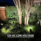 GOODSMANN Low Voltage Landscape Lights Landscape Floodlights Spotlights 3W LED 200 Lumen with Replaceable Bulb 12V AC with Metal Stake Cable Connector 9121-16503-01A