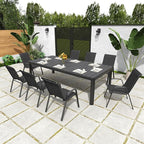 Patio Chairs Set of 4, Stackable Outdoor Dining Chairs for All Weather Textilene Fabric & Metal Frame, Outdoor Chairs Set for Backyard Deck Garden