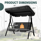 aecojoy porch swing with stand, outdoor swings for shown in use