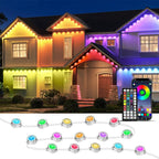 20FT Permanent Outdoor Lights, RGB LED Eaves Lights with IP67 Waterproof, Smart App Remote Control, Music Sync, for Christmas, Party, All Holiday Decorations