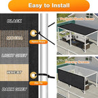Artpuch Outdoor Pergola Shade Cover 6x19 FT Sun Shade Cloth with Grommets Black 90% UV Protection Canopy Patio Privacy Screen (Customized Available)