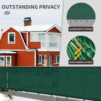 LOVE STORY Custom Size 3'x9' Dark Green Balcony Privacy Screen,UV Block Privacy Fence Screen,90% Shield for Outdoor Pool Garden Apartment Railing