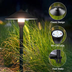 SUNVIE LED Pathway Lights Low Voltage 12-24V 3W Landscape Lighting, 3000K Low Voltage Landscape Lights, IP65 Waterproof Aluminum Path and Area Light for Outdoor Yard Garden Walkway, 2 Pack
