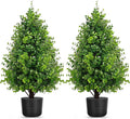 thkful 2 pack artificial boxwood topiary trees with, main product view
