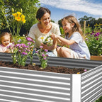FRIZIONE 3pcs 6x3ft Galvanized Raised Garden Bed Outdoor,Above Ground Garden Bed for Vegetable,Metal Raised Beds for Flower,Steel Raised Beds for Gardening
