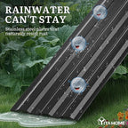 YITAHOME 72x36x12 in 2pcs Galvanized Raised Garden Bed Kit, Large Metal Planter Box with Gloves & Support Rod, Outdoor Flower Bed for Plants Vegetables, Black