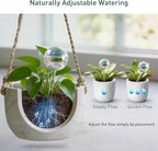 Extra-Thick Clear Glass Plant Watering Globes, Rainbow Gradient Self Watering Devices, Automatic Plant Waterer Spikes for Indoor & Outdoor Plants, Perfect for Everyday or Vacation Use, 4-Pack