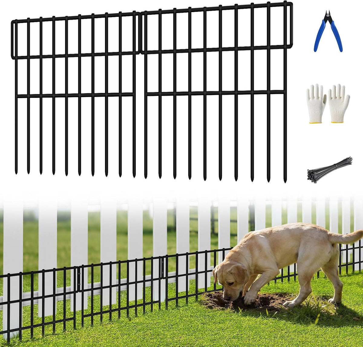 uliok 30 panels garden fence animal barrier, animal, main product view
