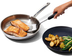 OXO Good Grips Stainless Steel Turner, Cooking Spatula, Heat Resistant | Flexible Head For Fish, Stainless Steel Spatula, Comfortable Grip, Kitchen Turner For Grilling