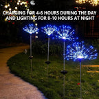 YOTOZU 4 PCS Solar Firework Light, Outdoor Solar Garden Decorative Lights 120 LED Powered 40 Copper Wires String DIY Landscape Light for Walkway Pathway Backyard Decoration Parties Perfect Gifts(blue)