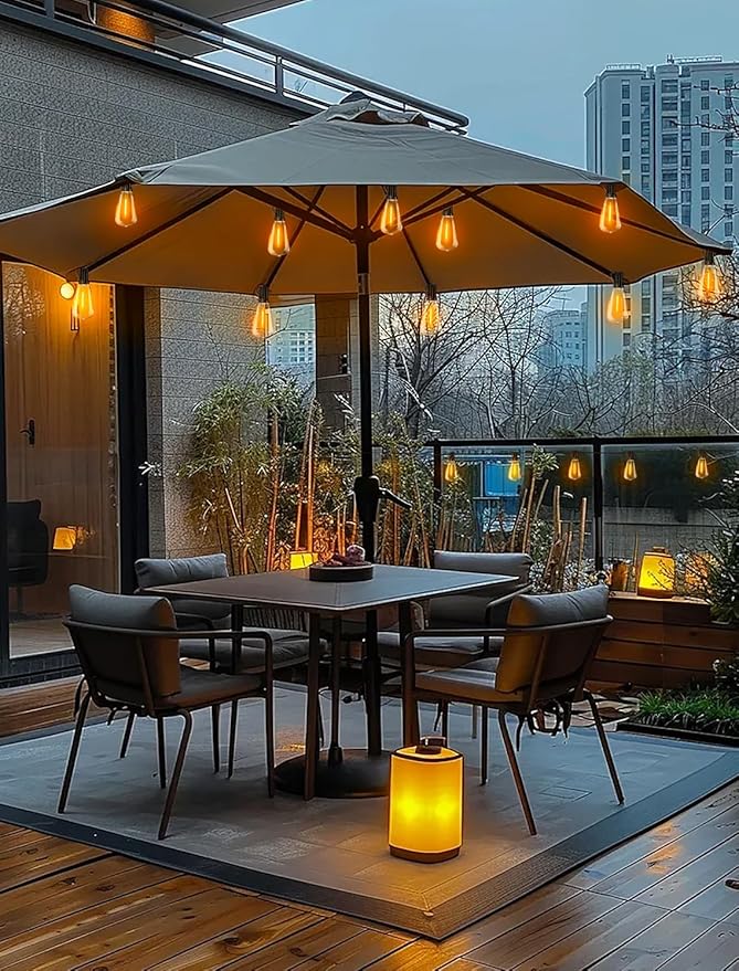 Outdoor Patio String Lights 200ft: ST38 LED Shatterproof Bulbs 3 Modes Button Control - Waterproof Connectable Lights - Wedding Bistro Party Gazebo Backyard Decorative