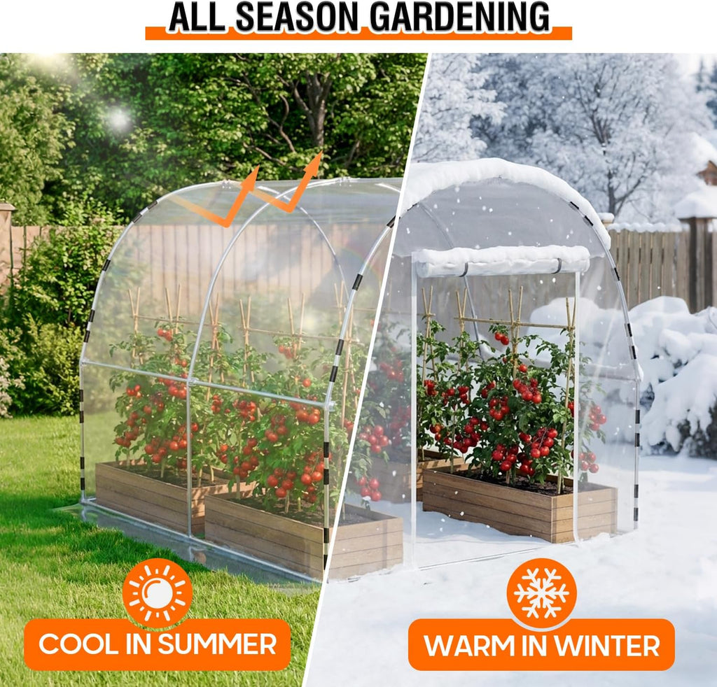 walk-in tunnel greenhouse for outdoors 9.9 x 7.9, package contents