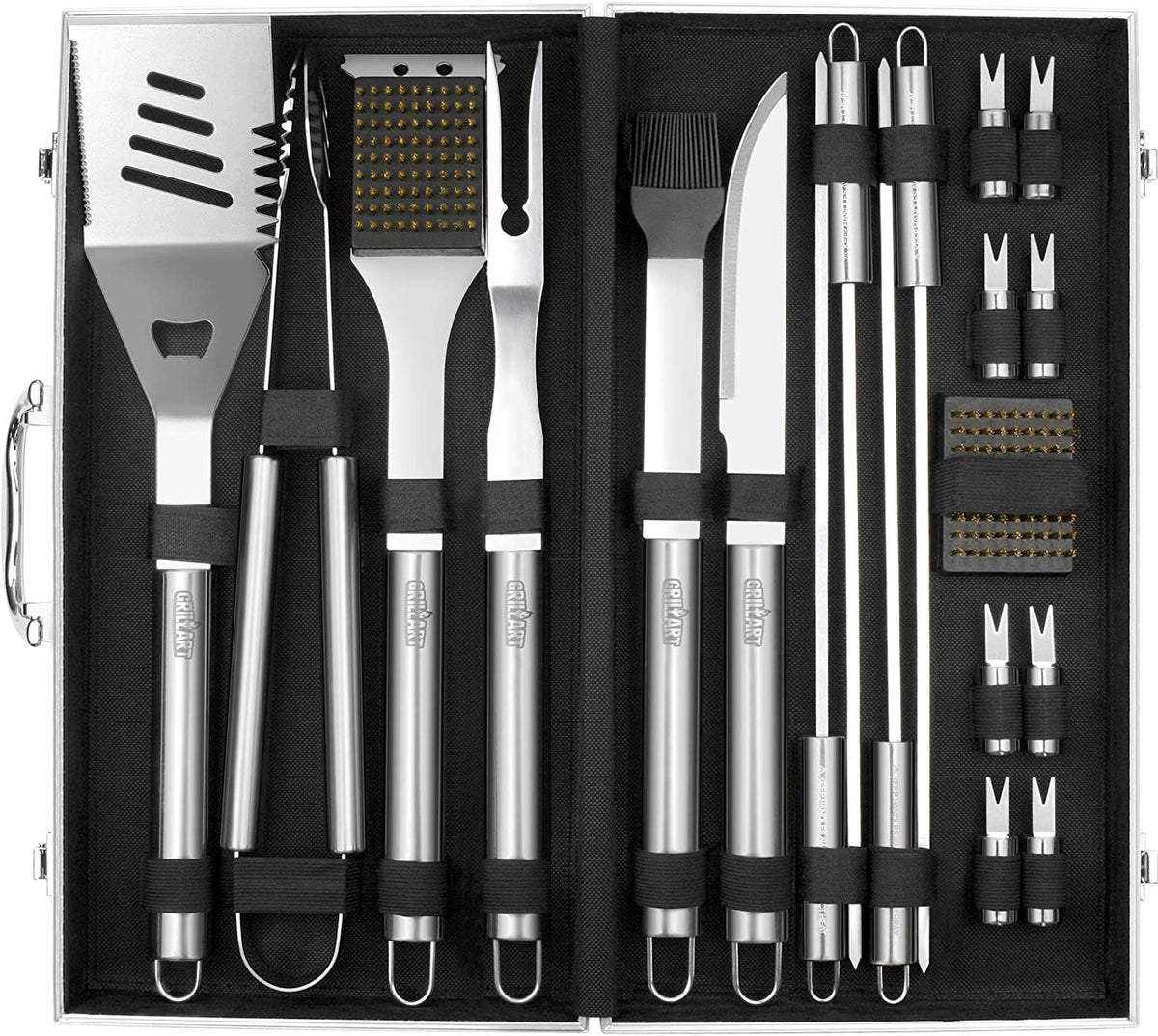 grillart bbq grill utensil tools set reinforced bbq, side view