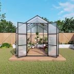 8x10 ft greenhouse, walk-in outdoor heavy duty polycarbonate on a desk or shelf