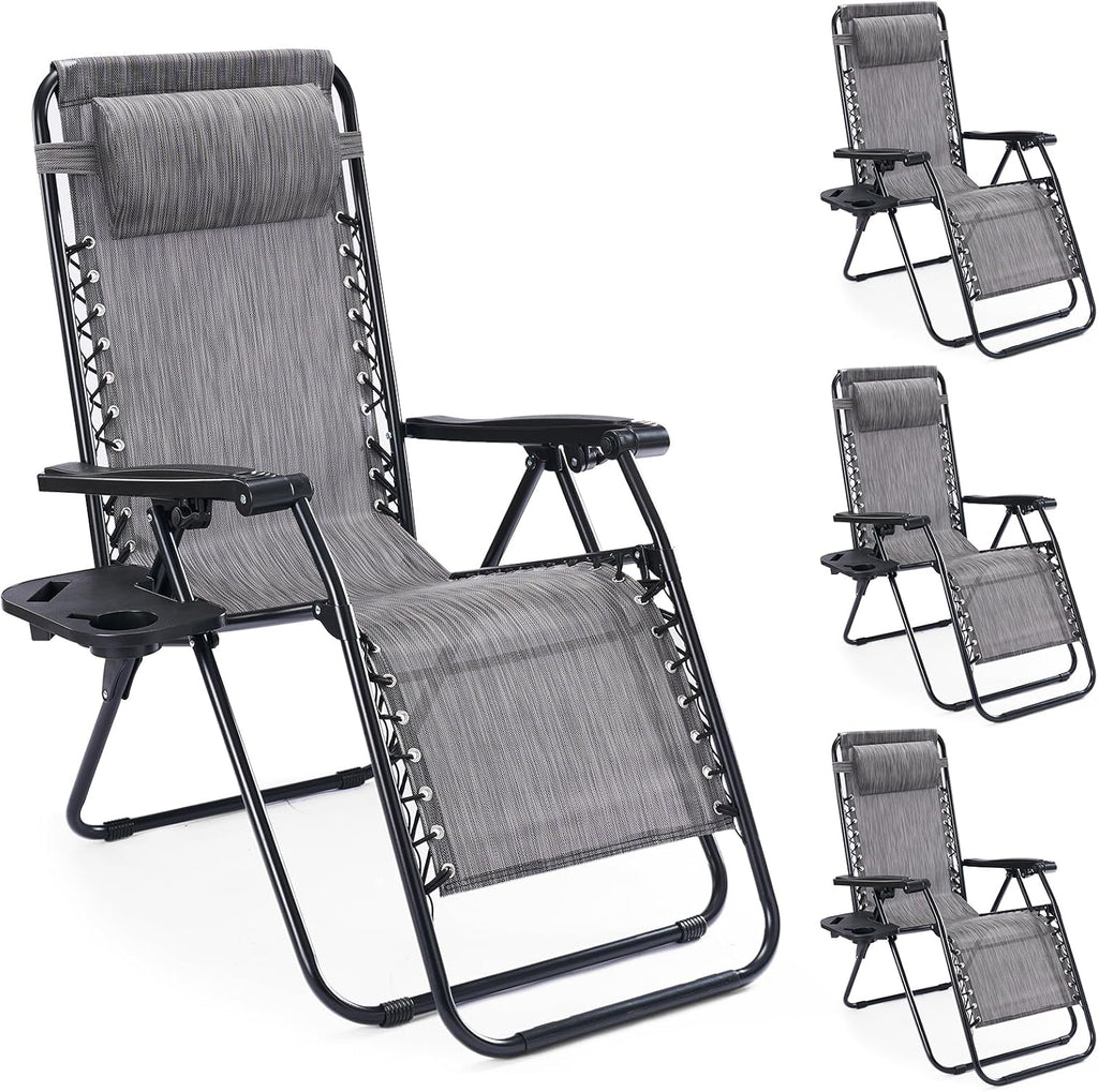 newbulig zero gravity chairs set of 4, folding, main product view