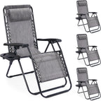 newbulig zero gravity chairs set of 4, folding, main product view