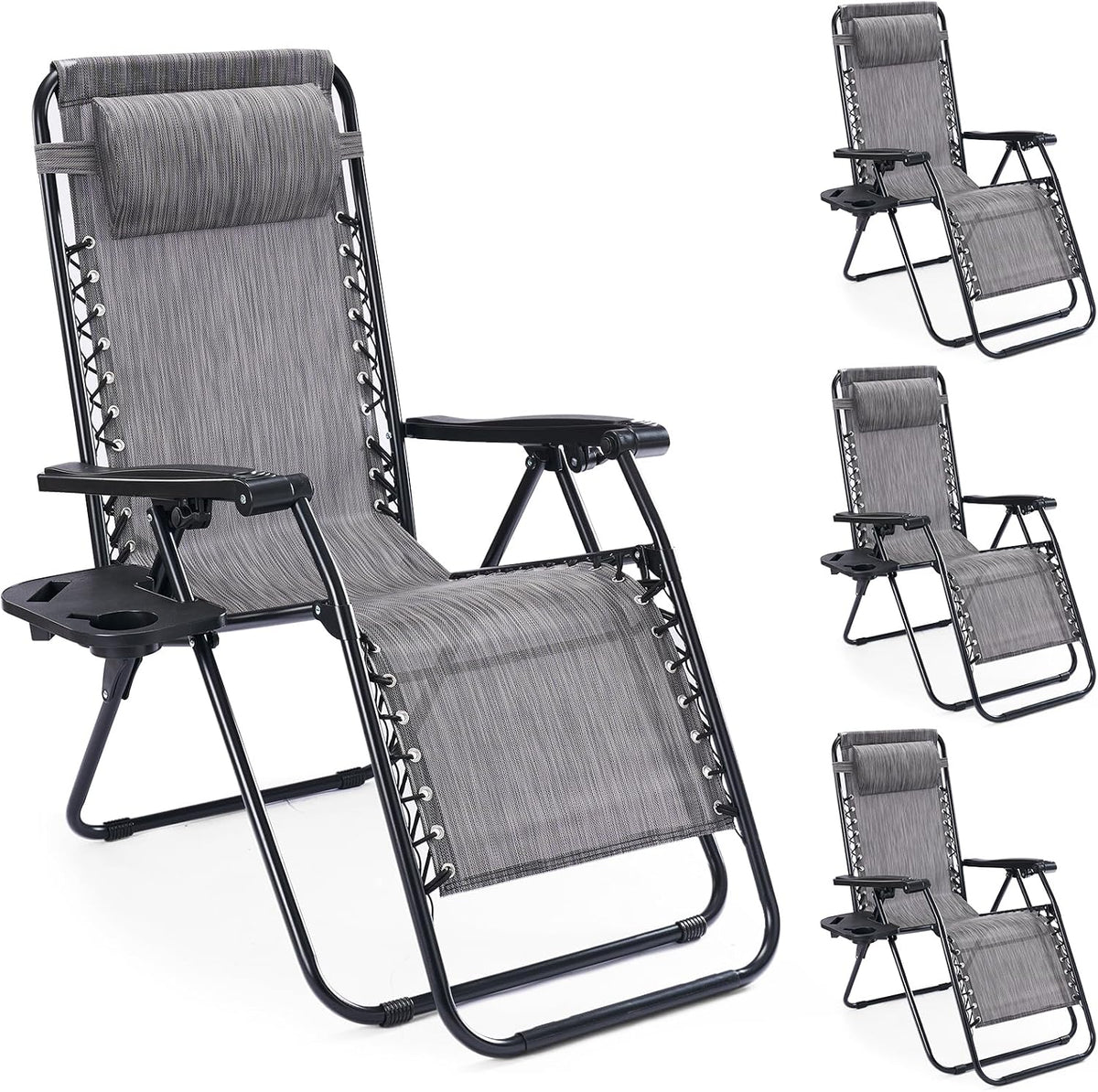 newbulig zero gravity chairs set of 4, folding, main product view