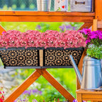 ZeeDix 3 Pack Metal Window Box for Railings, 24 Inch Over Railing Planter Boxes with Coco Liners, Hanging Flower Box Planters for Outdoor Fence Deck Porch Balcony & Patio