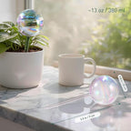 Large Extra-Thick Clear Glass Plant Watering Globes, Rainbow Gradient Self Watering Devices for Indoor & Outdoor Plants, AutomaticWaterer Spikes, Perfect for Daily or Vacation Use, 2-Pack