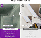 PURPLE LEAF 10' X 13' Rectangle Cantilever Umbrella with Base Outdoor Large Aluminum Patio Umbrella with 3-Year Fade Resistance Recycled Fabric and 360-degree Rotation for Deck Pool Garden, Mint Green