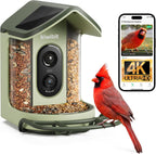 kiwibit solar powered smart bird feeder with camera, main product view