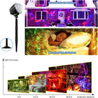 Projector Lights Outdoor, 14 Colors Water Wave Ocean Moving Effect RGBW LED Night Light Weatherproof with Remote & Timer for Halloween Christmas Holiday Garden Yard House Parties Bedroom Ceiling Decor