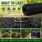 Hardware Cloth 1/2 inch Chicken Wire Fencing 48 x 100 Ft 19-Gauge | Black Vinyl Coated Wire Mesh Roll, Garden Fencing, Welded Wire Fence Roll, Wire Mesh Fencing, Rabbit Wire and Rodeng Wire