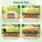 Halatool 2 Pack 48 Inch Window Box Liners Pre-Formed Coconut Fiber Planter Liner 100% Natural Coco Fiber Liners for Planters Hanging Basket Balcony Railing and Porch