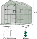 9.75 ft walk-in greenhouse, 18 shelves, waterproof cover, package contents