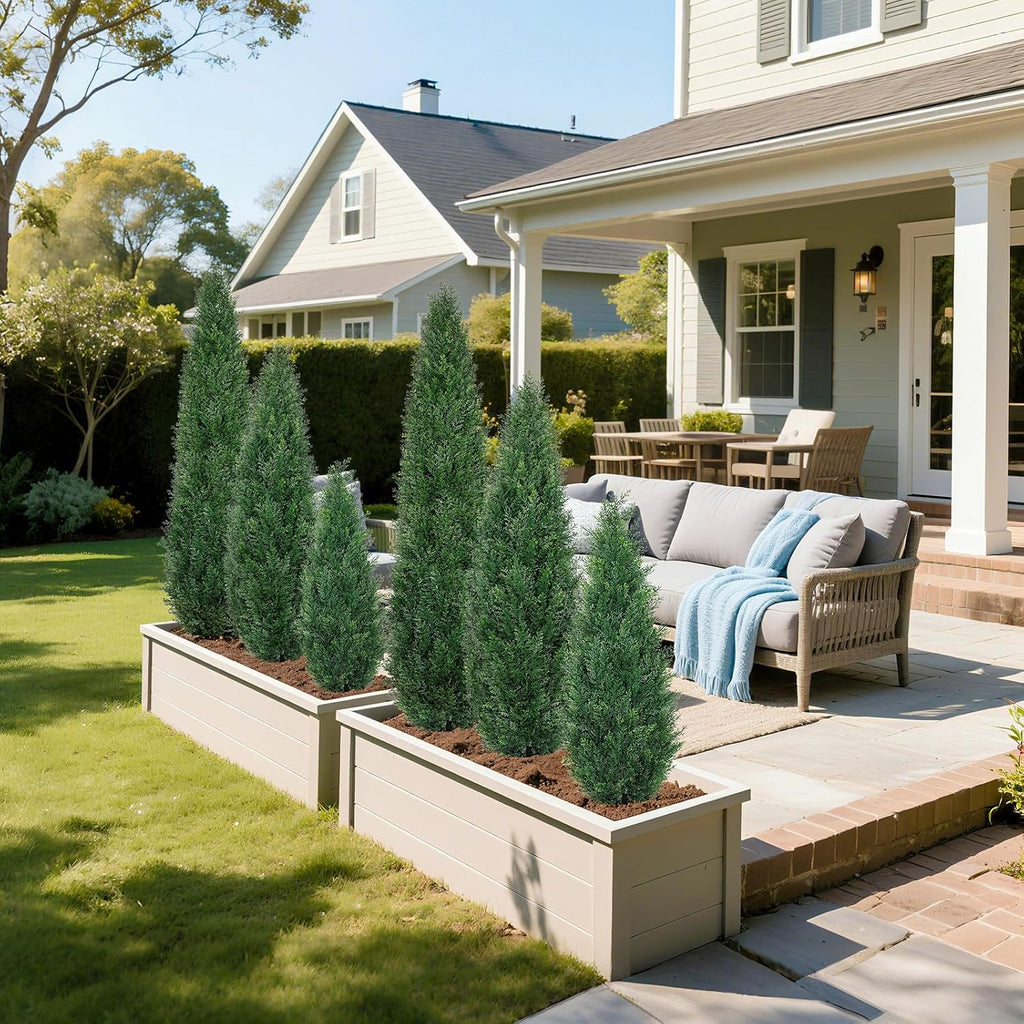 3ft artificial cedar topiary trees for outdoors, uv, view 9