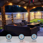 LEONLITE 6-Pack 3000K Unique Rays LED Deck Lights Outdoor Bronze | 12V Low Voltage, Landscape Step Railing Fence Light, Warm White, IP65, Landscape Deck Light for Backyard, Aluminum
