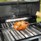 Skyflame Heavy Duty Stainless Steel Rotisserie Meat Forks | Fits 1/2-Inch and 3/8-Inch Hexagon Spit Rods, Fits 3/8-Inch and 5/16-Inch Square Spit Rods