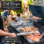 Grill Tongs 24-Inch Super Long Extra Heavy Duty for Grilling and Barbecue Heat Resistant Hand Grips Stainless Steel for BBQ Outdoor Kitchen and Cooking Hot Grilled Food